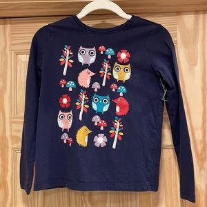 SALE 3/$15! Hanna Andersson, like new, Long sleeve navy shirt,  size 140-10/12